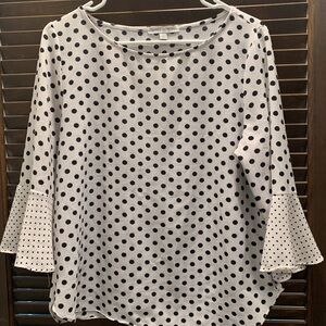 Polka Dot Women's Top - Black and White